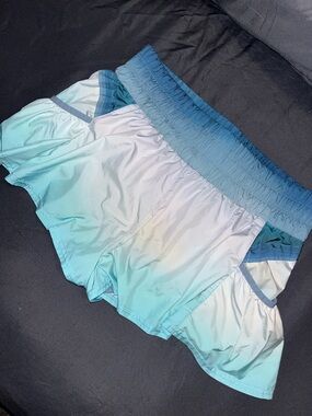 FP Movement by Free People Ombre Aqua Blue Athletic Shorts